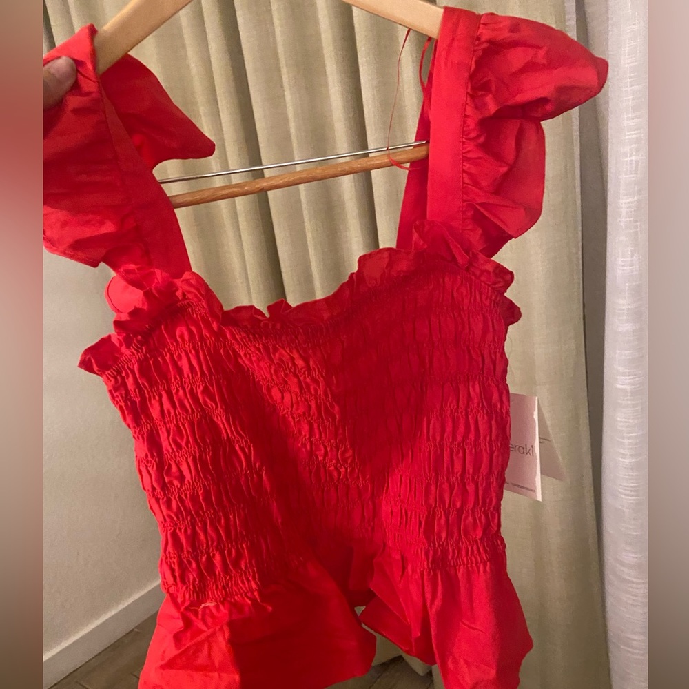 Red ruffled shirt! One of the cutest things I’ve ever ordered so adorable!
